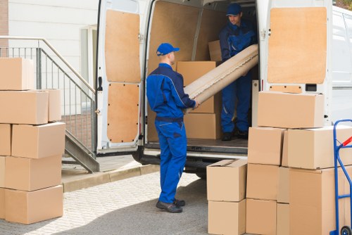 Removal truck ready for a move in Putney