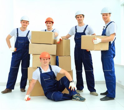 Commercial office relocation with desks and filing cabinets