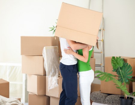 Moving day setup for a Putney workplace relocation