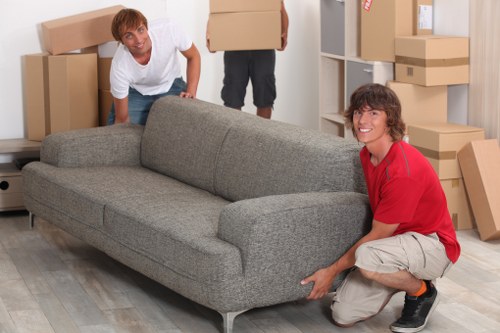 Removalists loading boxes and household items for a Putney moving day